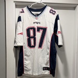 NFL Patriots White and Navy Jersey #87